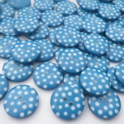 25x Teal Green Spotty 12mm Buttons 