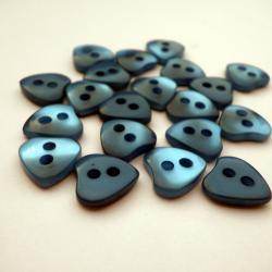25x Tiny Turquoise Heart Buttons